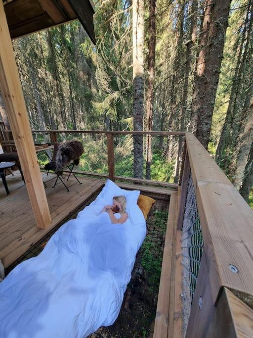 Hotel Treetop Ekne - Hytte I Skogen Med Hengebru Levanger Exterior foto